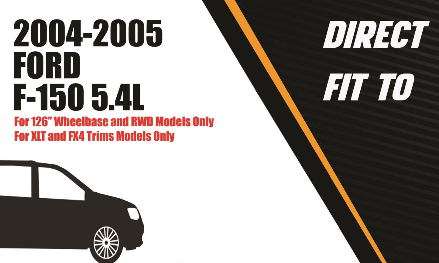 2004-2005 Ford F-150 5.4L Complete Exhaust System Kit with Catalytic Converters | For RWD