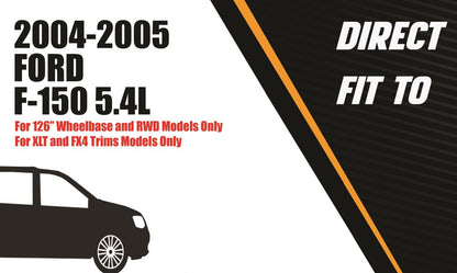 2004-2005 Ford F-150 5.4L Complete Exhaust System Kit with Catalytic Converters | For RWD