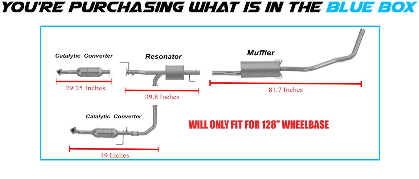 2003-2004 Toyota Tundra 4.7L Complete Exhaust System Kit with Catalytic