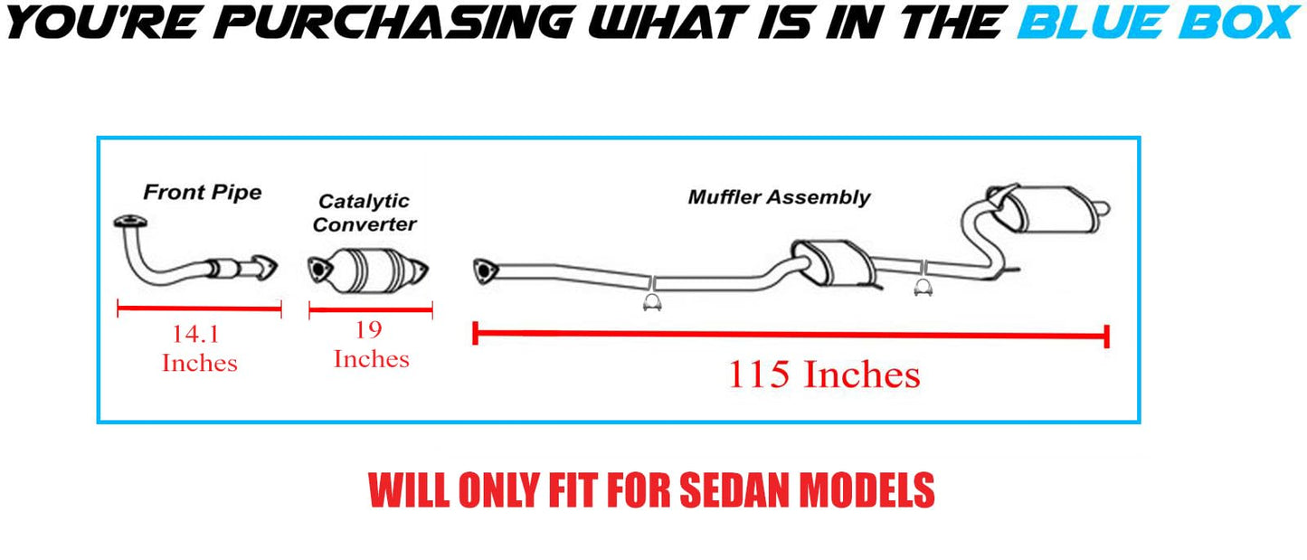 2006-2007 Honda Accord 2.4L Complete Exhaust System Kit with Catalytic |  EPA Approved