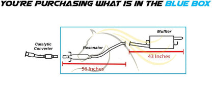 2005-2008 Toyota Corolla 1.8L Exhaust Resonator Pipe and Muffler