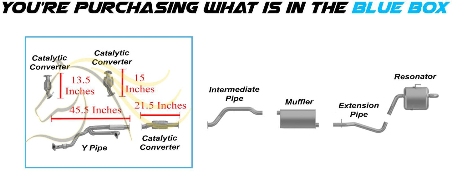 Catalytic Converters with Flex Y Pipe for 2009-2017 Buick Enclave/Chevy Traverse | 2009-2016 GMC Acadia | 2017 Acadia Limited | 2009-2010 Saturn Outlook | 3.6L