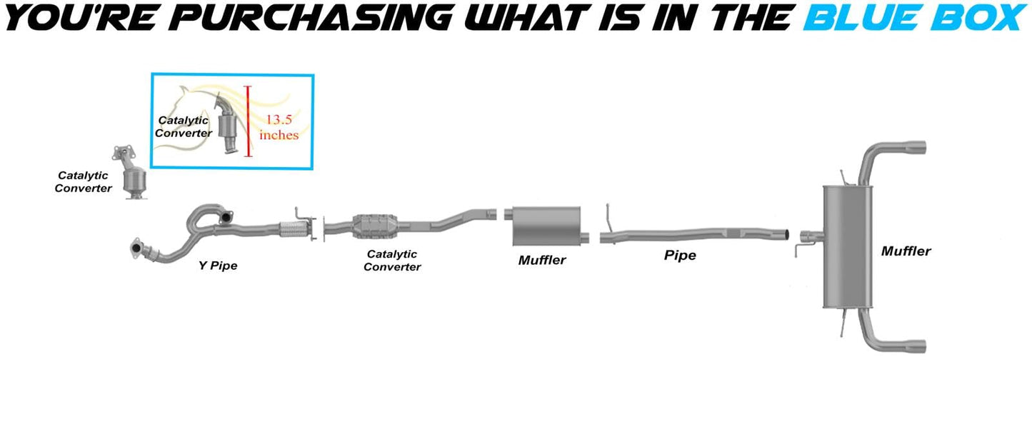 Passenger-side Catalytic Converter for 2010-2012 GMC Terrain/Chevy Equinox 3.0L | 2013-2017 GMC Terrain/Chevy Equinox 3.6L