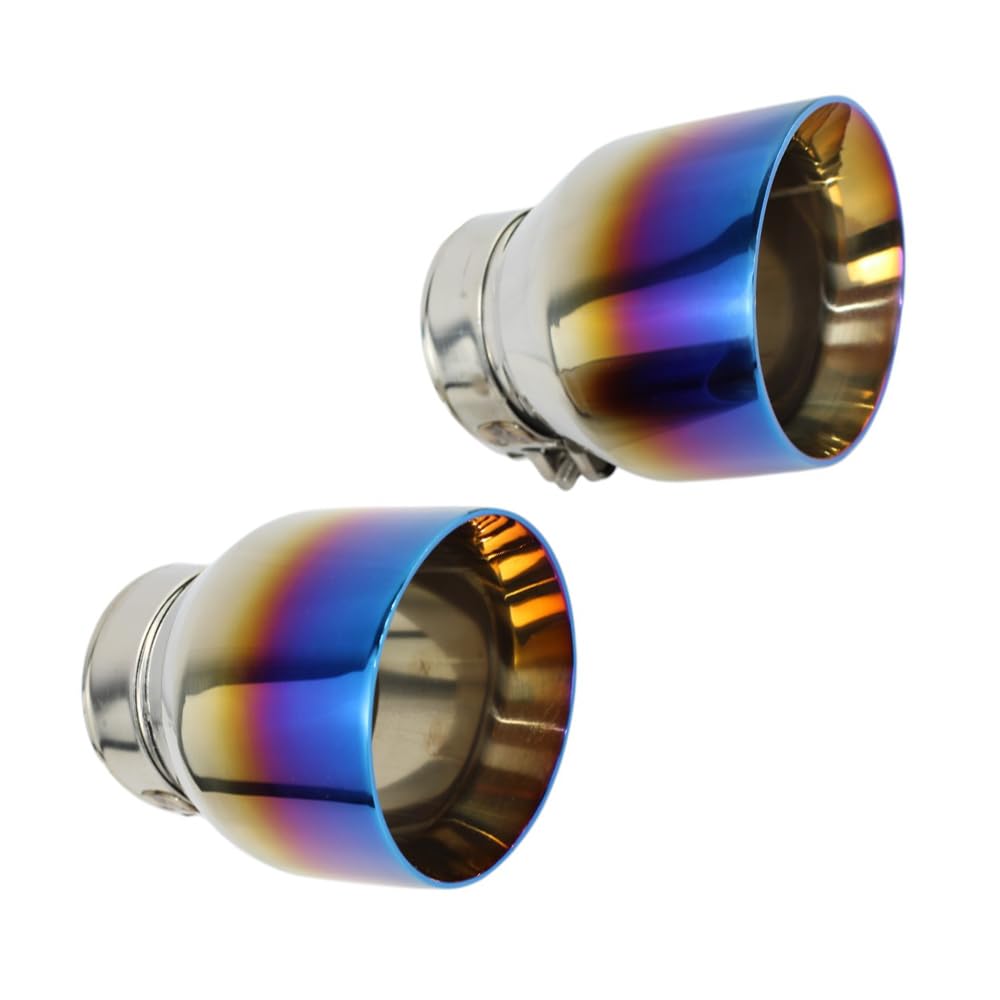 2.5"ID / 4"OD / 5.5"Long Universal Exhaust Tips - Pair (Pack of 2)