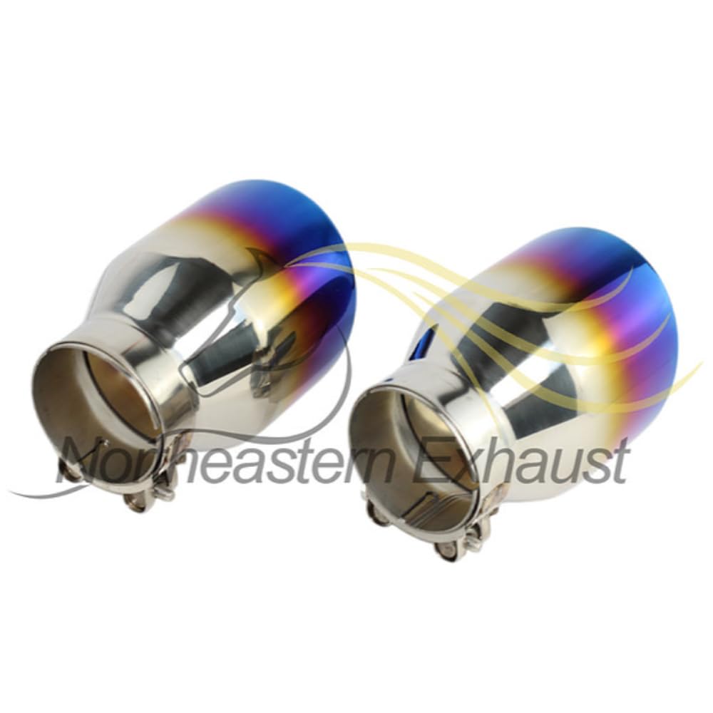 2.5"ID / 4"OD / 5.5"Long Universal Exhaust Tips - Pair (Pack of 2)