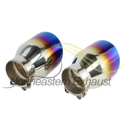 2.5"ID / 4"OD / 5.5"Long Universal Exhaust Tips - Pair (Pack of 2)