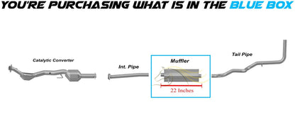Exhaust Muffler for 2005-2009 Mazda B2300 2.3L | 2004-2007 B3000 3.0L | 2004-2009 B4000 4.0L