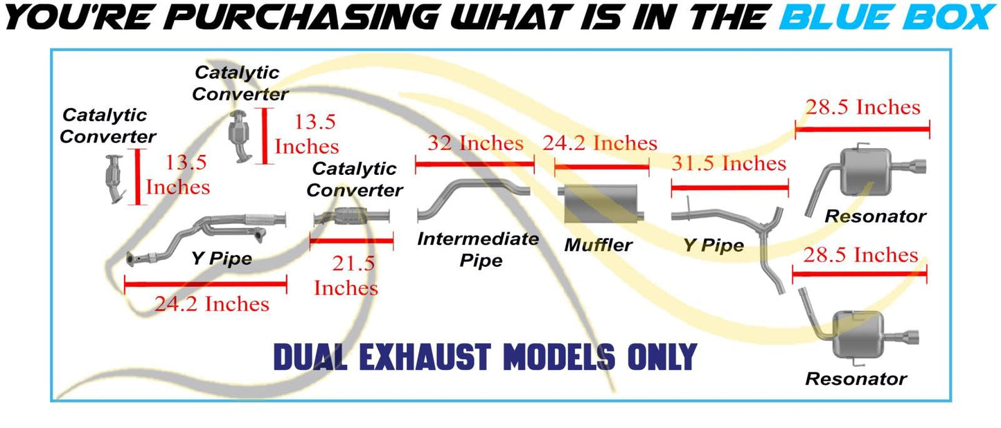 2013-2017 Chevy Traverse 3.6L Complete Exhaust System Kit