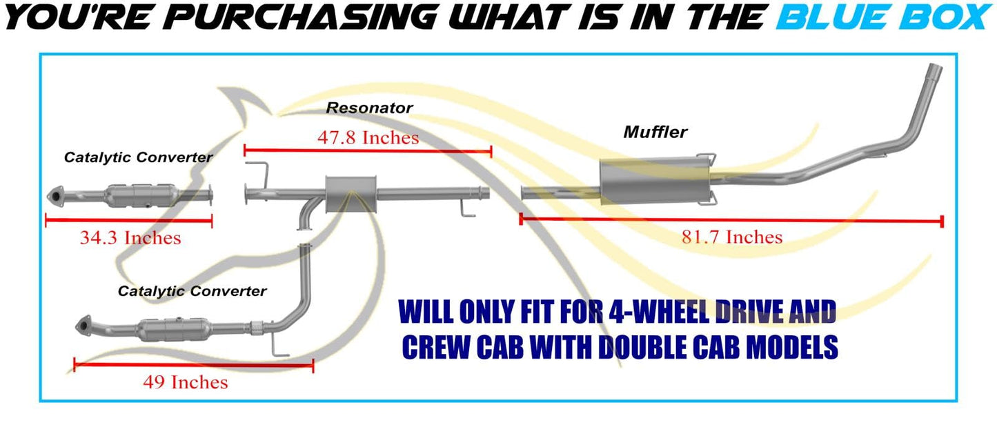 2005-2006 Toyota Tundra 4.7L Complete Exhaust System Kit