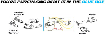 2008-2010 Volvo V70 3.2L Exhaust Resonator Pipe