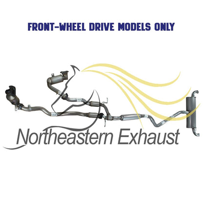 2015-2017 Jeep Cherokee 3.2L FWD - EPA Approved Pair of Catalytic Converter, Exhaust Pipes, Resonator and Muffler