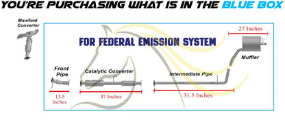 2011-2014 Hyundai Sonata 2.4L Exhaust Pipes, Catalytic Converter and Muffler