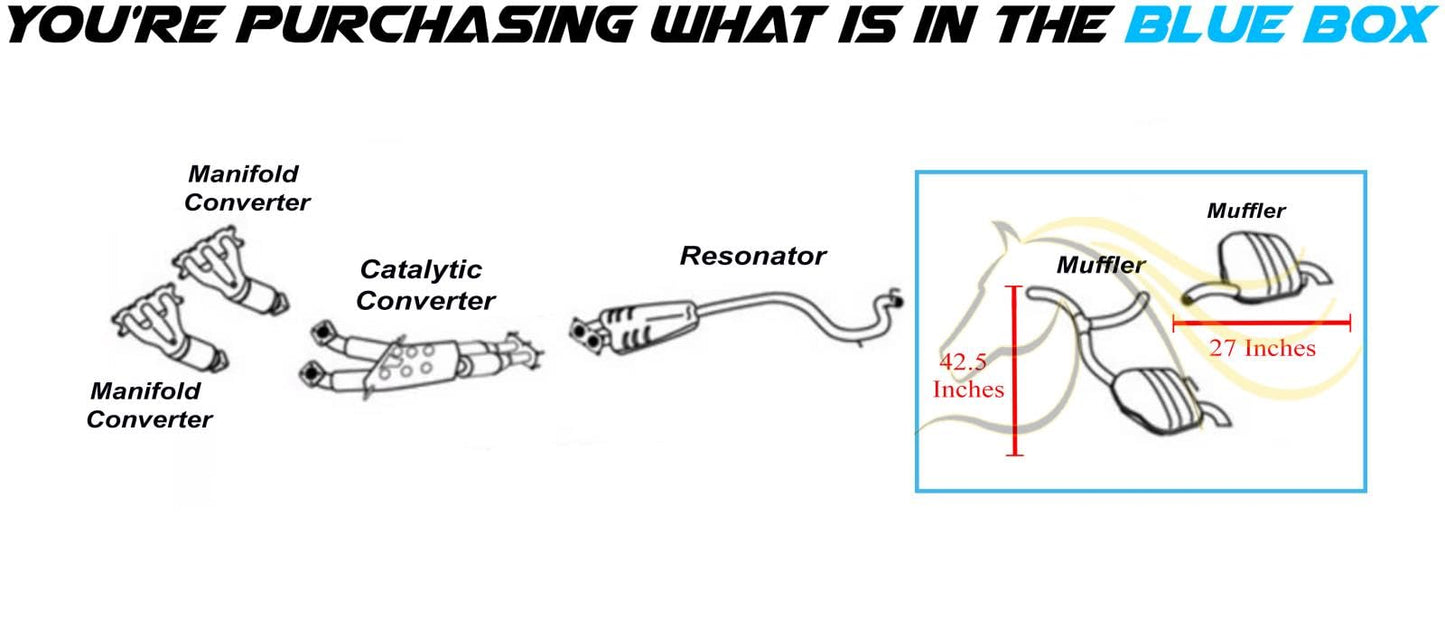 2008-2010 Volvo V70 | 2008-2015  Volvo XC70 | 3.2L Pair of Exhaust Muffler
