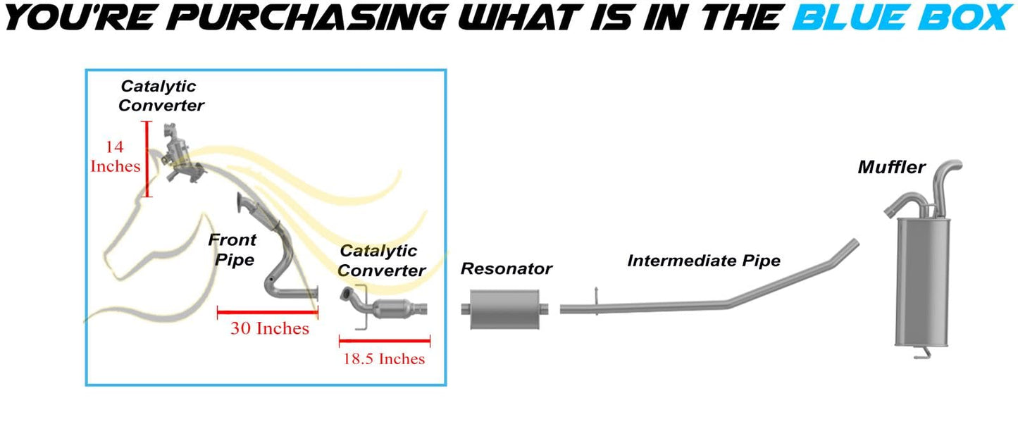 2015-2019 Chevy Trax 1.4L Catalytic Converters and Front Flex Pipe Exhaust Kit