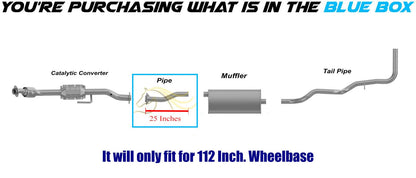 Exhaust Pipe for Ford Ranger 2001-2003 2.3L | Ranger 1998-2001 2.5L | Ranger 1998-2000 3.0L 4.0L | For 112" Wheelbase Only