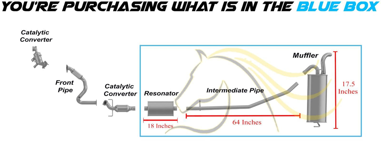 2015-2019 Chevy Trax 1.4L Exhaust Resonator, Pipe and Muffler