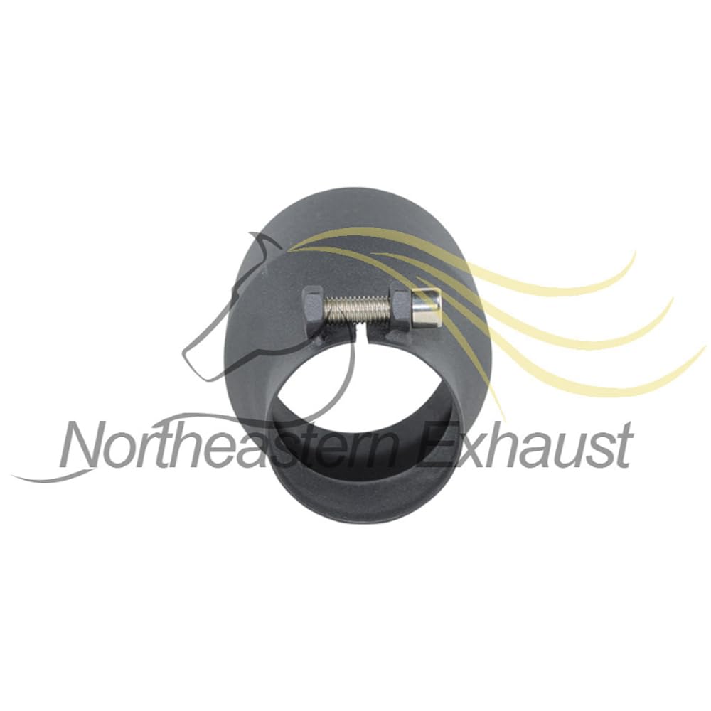 Stainless Steel Universal Exhaust Tip 2.5" Inch ID x 4" Inch OD x 5.2" Inch Long Black Coated | Automotive Replacement Part
