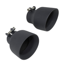 Stainless Steel - 2 Pack Universal Exhaust Tips 2.5" Inch ID / 4" Inch OD / 5.2" Inch Long Powder Coated Black