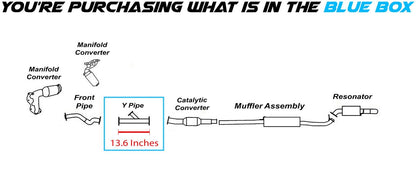 Exhaust Y Pipe for 2004-2016 Toyota and Lexus models
