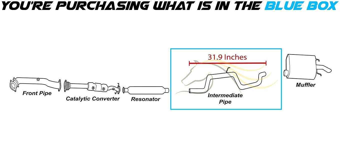 Exhaust Intermediate Pipe for 2000-2002 Chevy Monte Carlo and Impala 3.4L & 3.8L