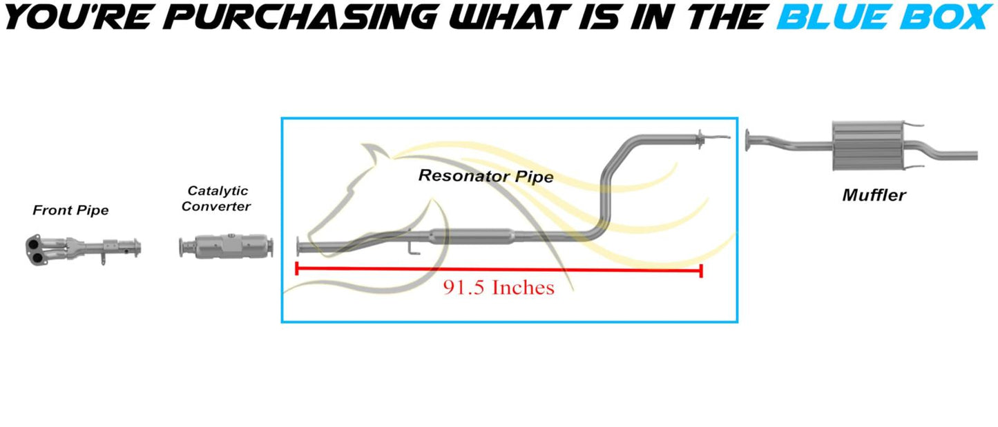 1996-2000 Honda Civic 1.6L Exhaust Resonator Pipe Assembly