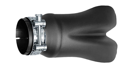 Stainless Steel Universal Black Powder Coated Diffuser Exhaust Tip | 3" ID x 12" Long