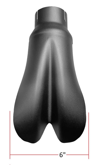 Stainless Steel Universal Black Powder Coated Diffuser Exhaust Tip | 3" ID x 12" Long
