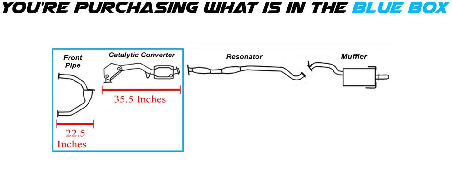 2000-2005 Subaru Outback 2.5L Exhaust Pipe and Catalytic Converter - EPA Approved