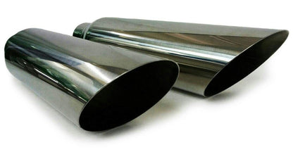1987-2002 Chevy Silverado/C/K 1500 and 2500 Dual 2.5'' Mandrel-Bent Exhaust Pipe with Angle Cut Tips for Gas Models