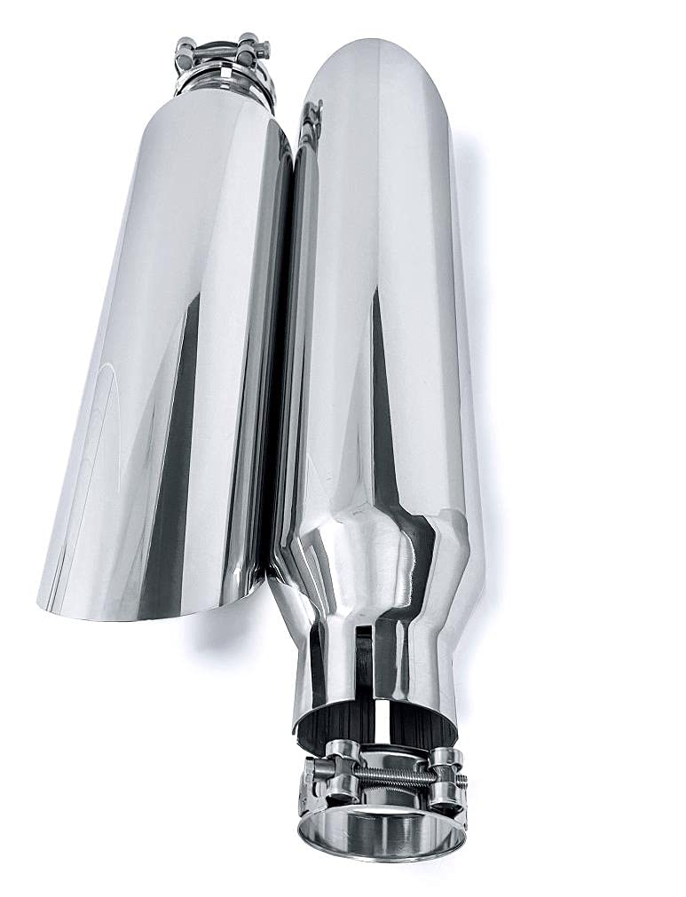 Universal Angle Cut Exhaust Tip (2.5" Inlet, 4" Outlet, 18" Length)