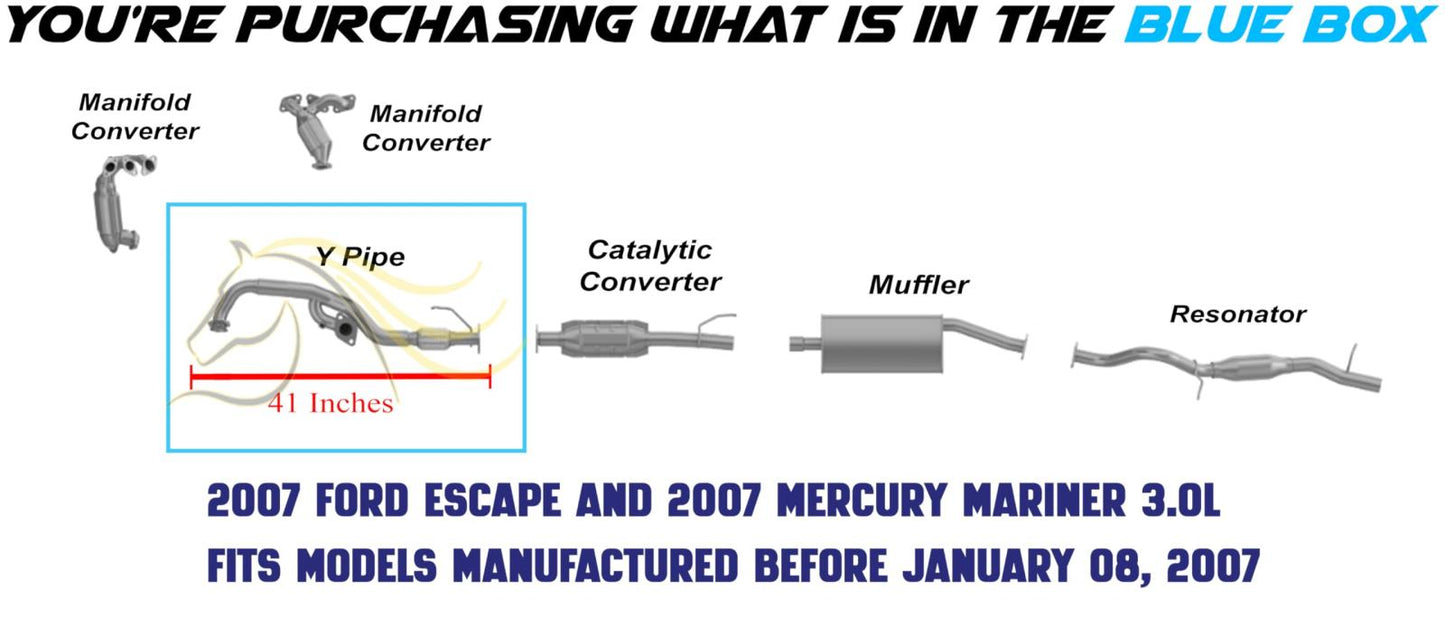 2005-2007 Mercury Mariner 3.0L Exhaust Front Flex Pipe
