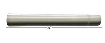 Stainless Steel Exhaust Straight Pipe 3" ID x 30" Long with Two Band Clamps