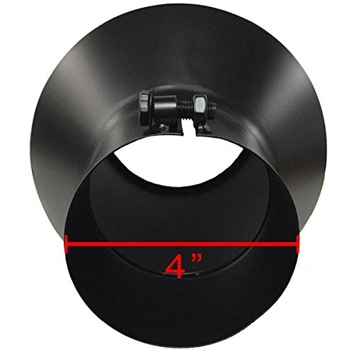 Stainless Steel High Temperature Black Coated Diesel Truck Bolt On Exhaust Tip (4" ID x 7" OD x 18"Long)