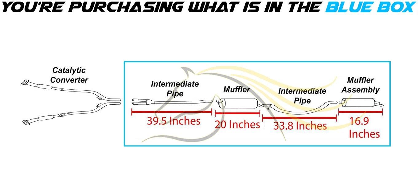 Exhaust Pipes and Mufflers for 2005-2010 Chrysler 300 2.7L 3.5L