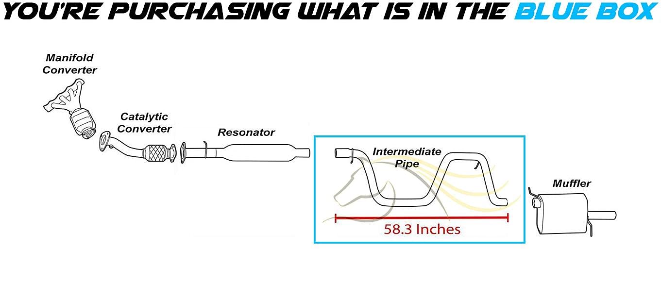 2004-2008 Chevy Malibu 2.2L 3.5L Exhaust Pipe