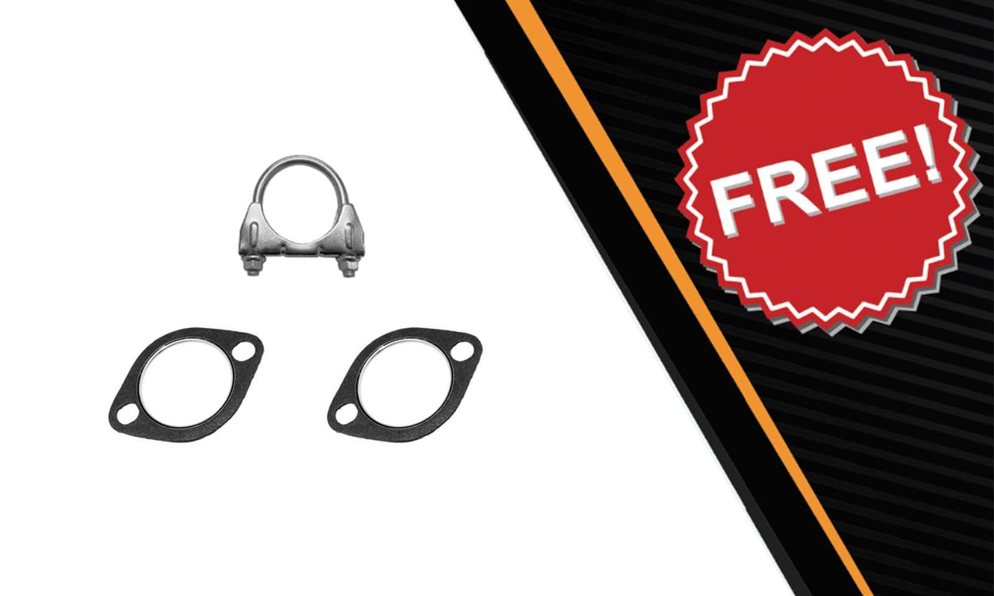 Northeastern Exhaust | Stainless Steel Resonator Pipe Compatible for 2011-2013 Hyundai Tucson 2.0L | 2010-2013 Hyundai Tucson 2.4L | 2011-2016 Kia Sportage 2.4L | Free Gaskets & Clamp Included | With Federal Emissions System