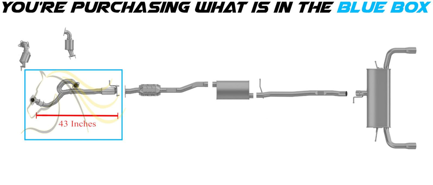 2012-2017 Chevrolet Equinox and GMC Terrain Exhaust Front Flex Pipe