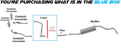 Exhaust Y Pipe for 2001-2004 Nissan Frontier 3.3L | 2002-2004 Nissan Xterra 3.3L