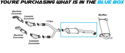 Northeastern Exhaust | Stainless Steel Exhaust Muffler Assembly Compatible for Infiniti FX45 2003-2008 4.5L | Free Gaskets and Clamp Included | Automotive Replacement Part