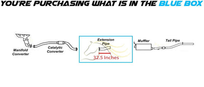 Exhaust Pipe for 2004-2006 Chevy Colorado/GMC Canyon 2.8L/3.5L and 2007-2012 Colorado/Canyon 2.9L/3.7L