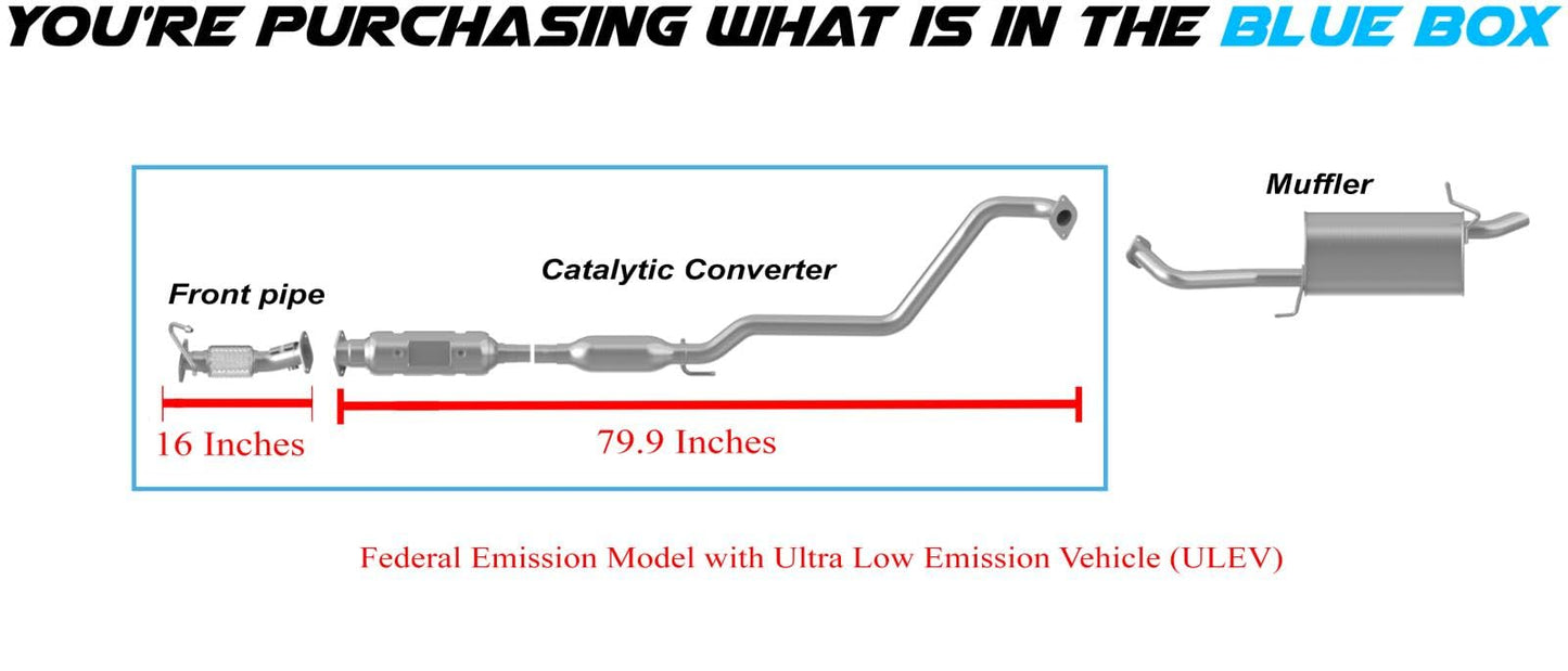 Northeastern Exhaust | Stainless Steel EPA-Approved Front Pipe Catalytic, Resonator Exhaust System Compatible for 2011-2013 Hyundai Elantra 1.8L | Free Gasket, Clamp & Sleeve | For Federal Emissions with ULEV