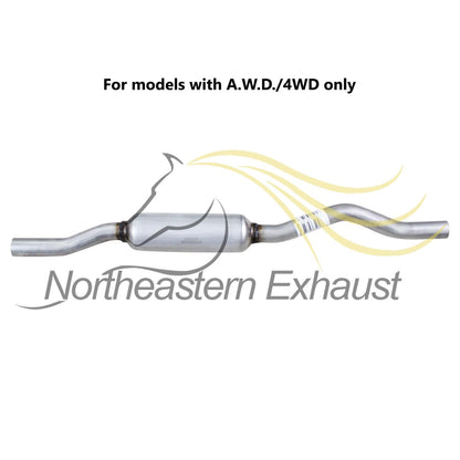 Northeastern Exhaust | Stainless Steel Exhaust Resonator Pipe Compatible for 2007-2017 Jeep Compass & Patriot 2.4L | For Four-Wheel Drive (4WD) | Free Clamps Included | Automotive Replacement Part