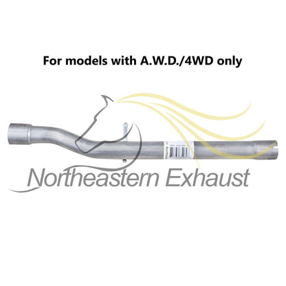 Northeastern Exhaust | Stainless Steel Exhaust Resonator Pipe Compatible for 2007-2017 Jeep Compass & Patriot 2.4L | For Four-Wheel Drive (4WD) | Free Clamps Included | Automotive Replacement Part