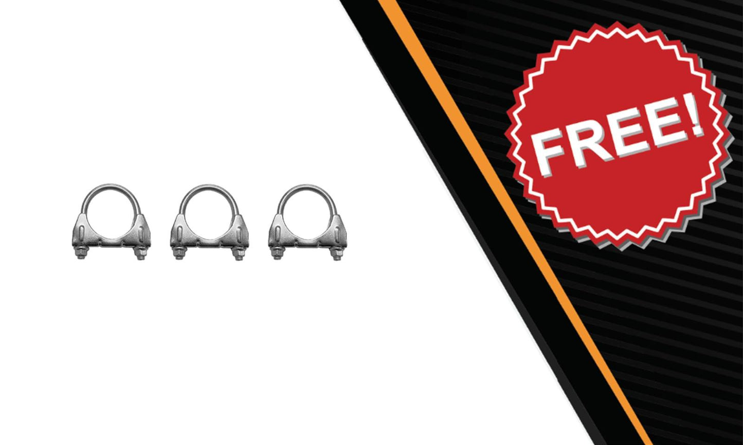 Northeastern Exhaust | Stainless Steel Exhaust Resonator Pipe Compatible for 2007-2017 Jeep Compass & Patriot 2.4L | For Four-Wheel Drive (4WD) | Free Clamps Included | Automotive Replacement Part