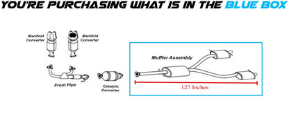 2009-2015 Honda Pilot 3.5L Exhaust Resonator and Muffler Assembly