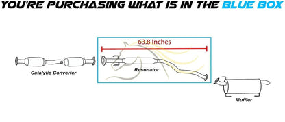 Resonator Exhaust Pipe for 2007-2012 Nissan Versa 1.8L and 2009-2011 Versa 1.6L