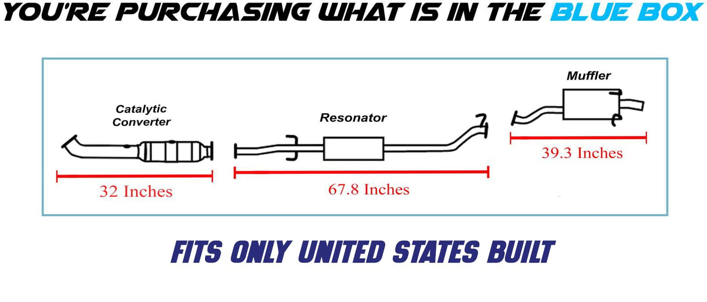 2007-2009 Honda CR-V 2.4L EPA-Approved Catalytic, Resonator, Muffler Exhaust System