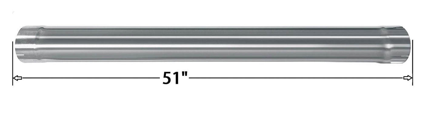 Colt Exhaust | Stainless Steel Straight Pipe Polished Exhaust Pipe Universal Fit (5" ID/OD x 51" long) | Automotive Replacement Part