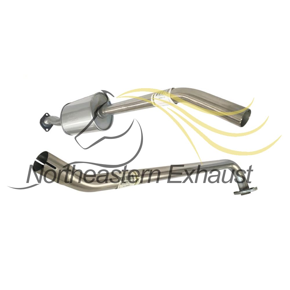 Resonator Pipe and Muffler Exhaust for 1995-1997 Toyota Corolla and Geo Prizm