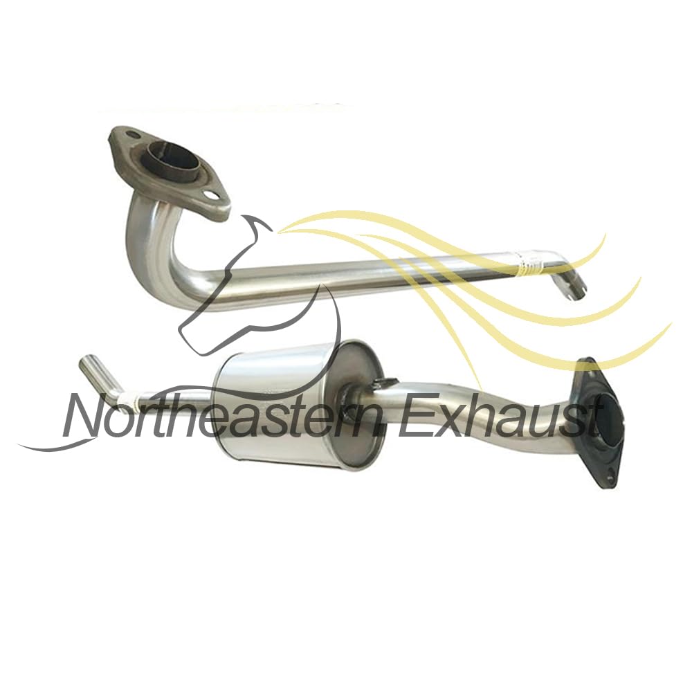 Resonator Pipe and Muffler Exhaust for 1995-1997 Toyota Corolla and Geo Prizm